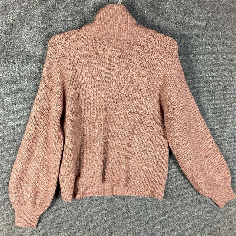 Marled Sweater Women's Medium Knit Henley Acrylic Blend‎ Adults M - Picture 7 of 8